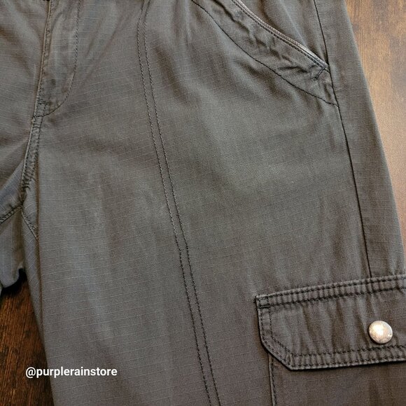 Eddie Bauer Cargo Pants 10 Rip Stop Type 46-1-18-C Mid Rise Gray Gorpcore - Picture 4 of 16